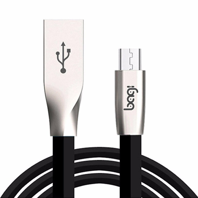 Cáp Sạc Micro USB Đầu Thép Cao Cấp Bagi CB - MZ10 (1m) - Hàng Chính Hãng
