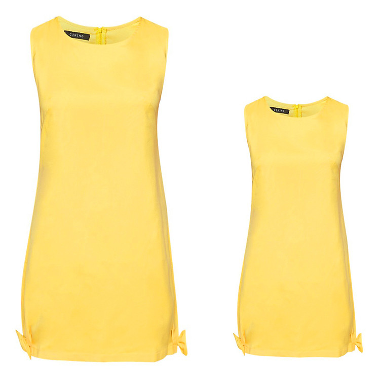 Combo Đầm Suông Mẹ Bé CIRINO CB_DAMCHIFFON_V_S4 - Vàng