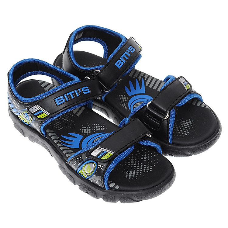 Giày Sandal Bé Trai Biti's DEB002000XDG Size 32-39 - Đen Phối Xanh Dương