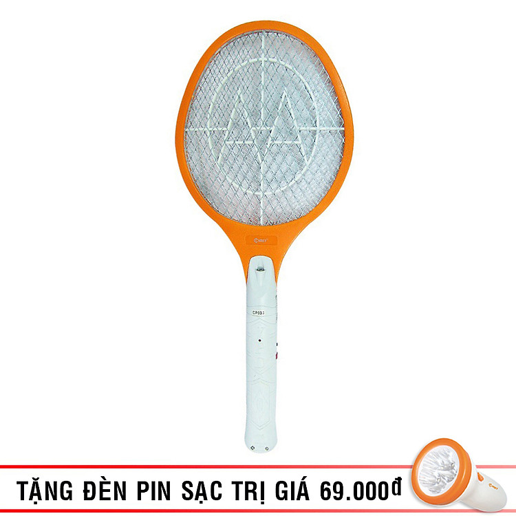 Vợt Đuổi Muỗi Điện Comet CP033 + tặng kèm đèn pin sạc