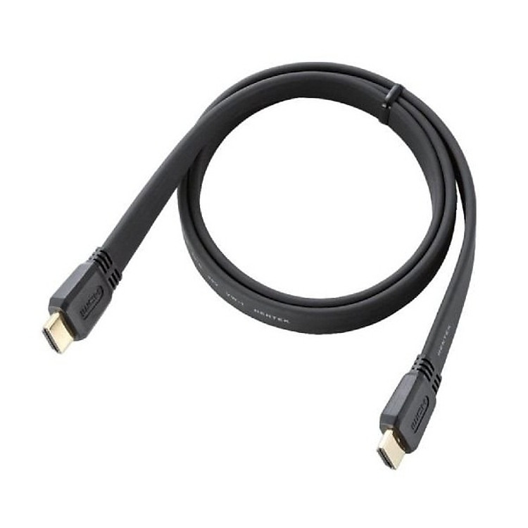 Cáp HDMI Dẹp Elecom DH-HD14EF10BK - Hàng Chính Hãng