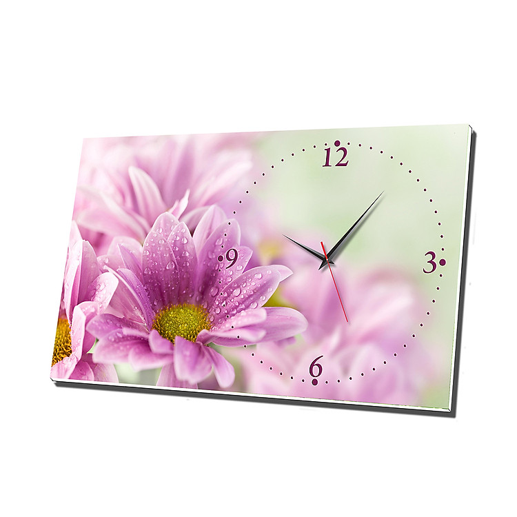 Đồng Hồ Để Bàn Vicdecor DHB0011 Hoa Tím Dịu Dàng