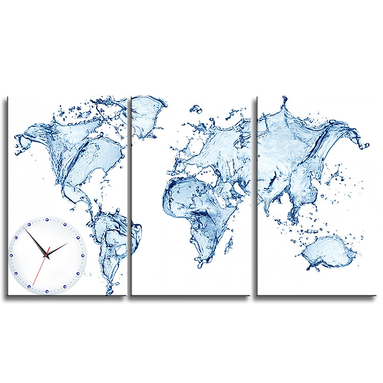 Tranh Đồng Hồ Vicdecor DHT0157 - Thế Giới Nước