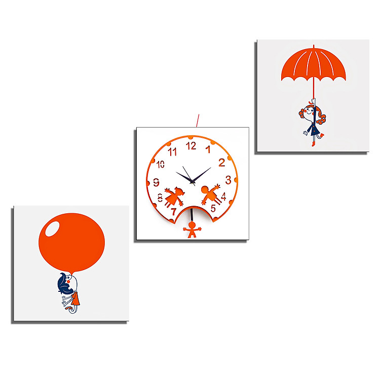 Tranh Đồng Hồ Vicdecor DHT0187 Ngộ Nghĩnh