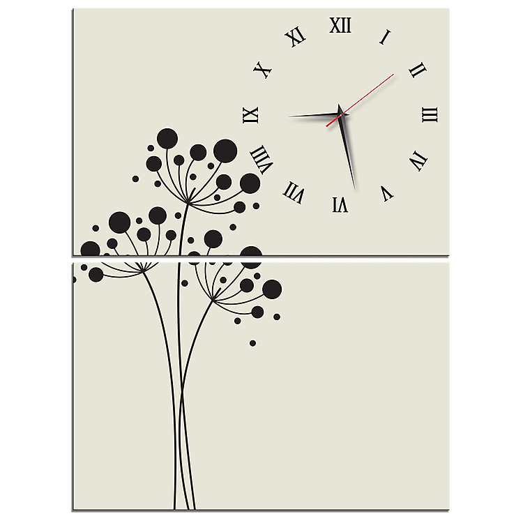 Tranh Đồng Hồ Vicdecor DHT0247 – Hoa Đơn Sắc