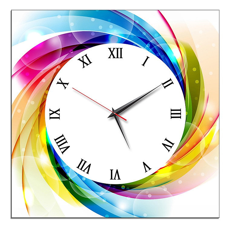 Tranh Đồng Hồ Vicdecor DHT0253 – Vòng Sắc Màu