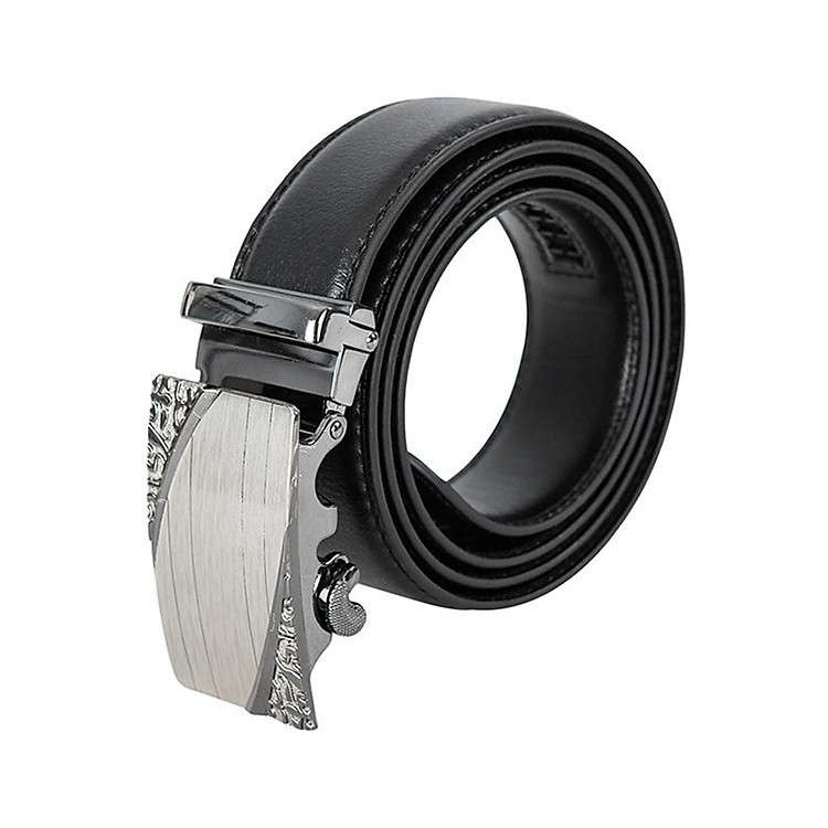 Thắt Lưng Nam Mặt Khóa Hoa Văn GL DN1014 - Đen
