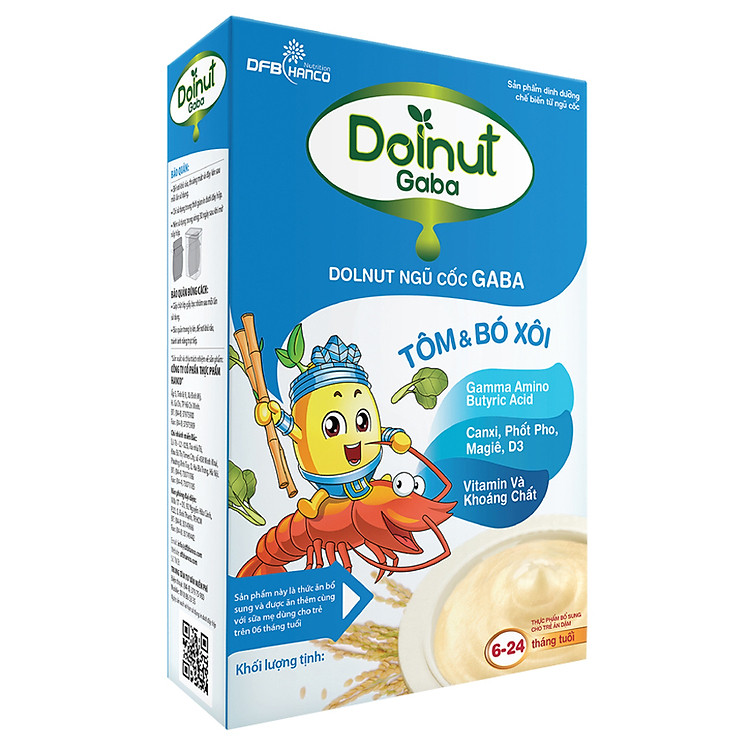 Ngũ Cốc Ăn Dặm Dolnut Gaba Tôm Và Bó Xôi
