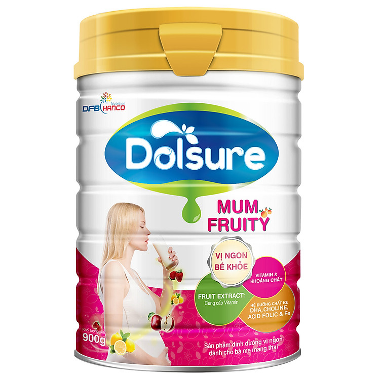 Sữa Dolsure Mum Fruity Dành Cho Mẹ Mang Thai Và Cho Con Bú 900g
