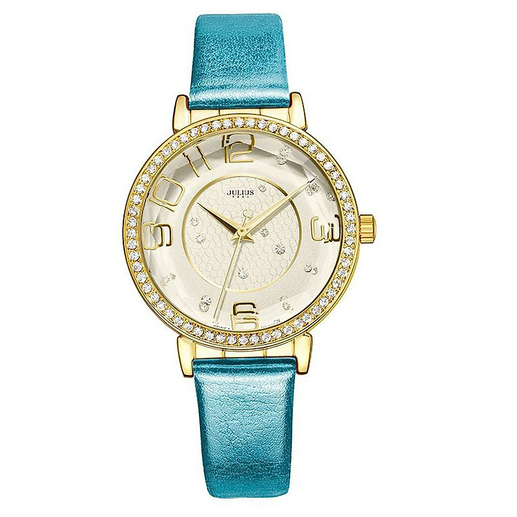 Đồng Hồ Nữ Dây Da Julius JA807 Xanh