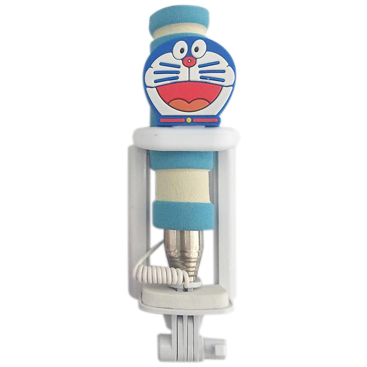 Gậy Chụp Hình Monopod Mini Đầu Hình Thú - Doremon - Hàng Chính Hãng