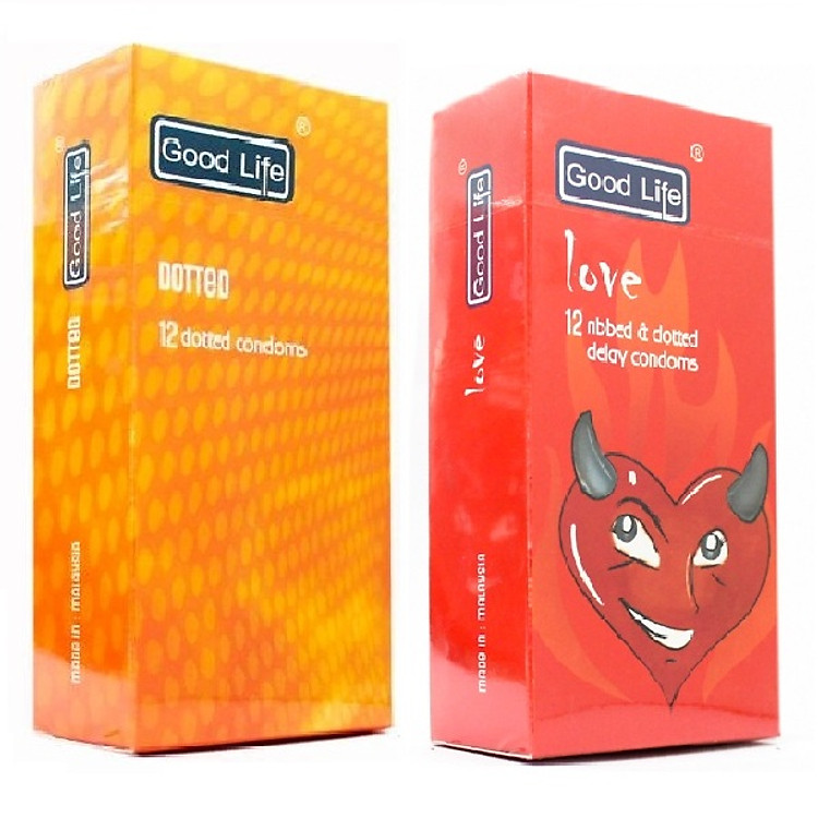 Combo Bao Cao Su Good Life - Dotted + Love - 24 Bao