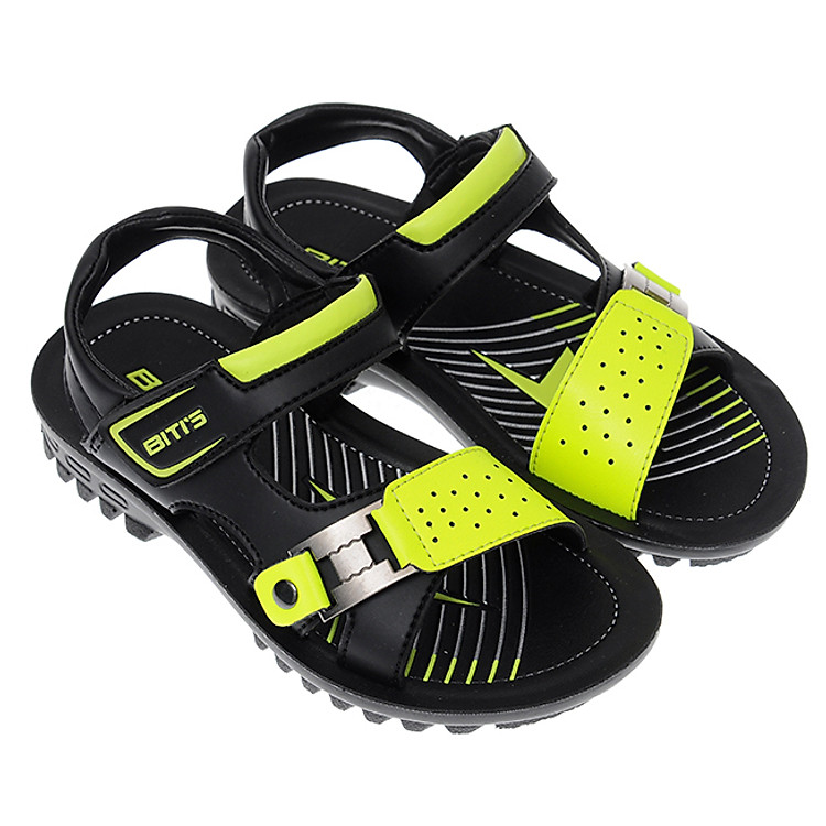 Giày Sandal Bé Trai Biti's DPB050044DEN Size 31-39 - Đen Phối Xanh Lá