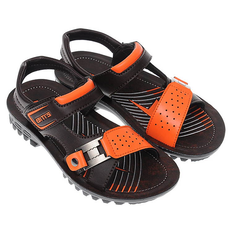 Giày Sandal Bé Trai Biti's DPB050044NAU Size 31-39 - Nâu Phối Cam
