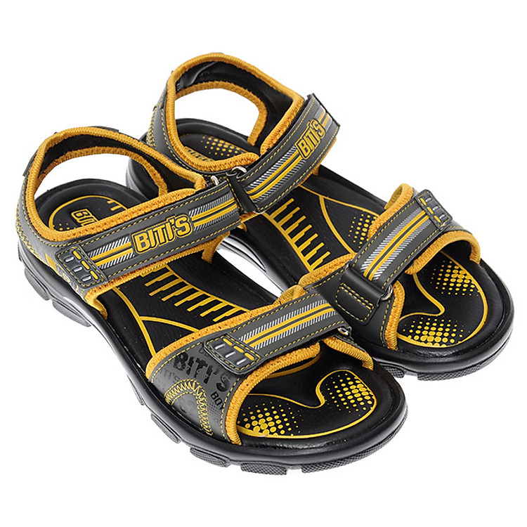 Giày Sandal Bé Trai Biti's DPB050400VAG Size 35-39 - Đen Phối Vàng