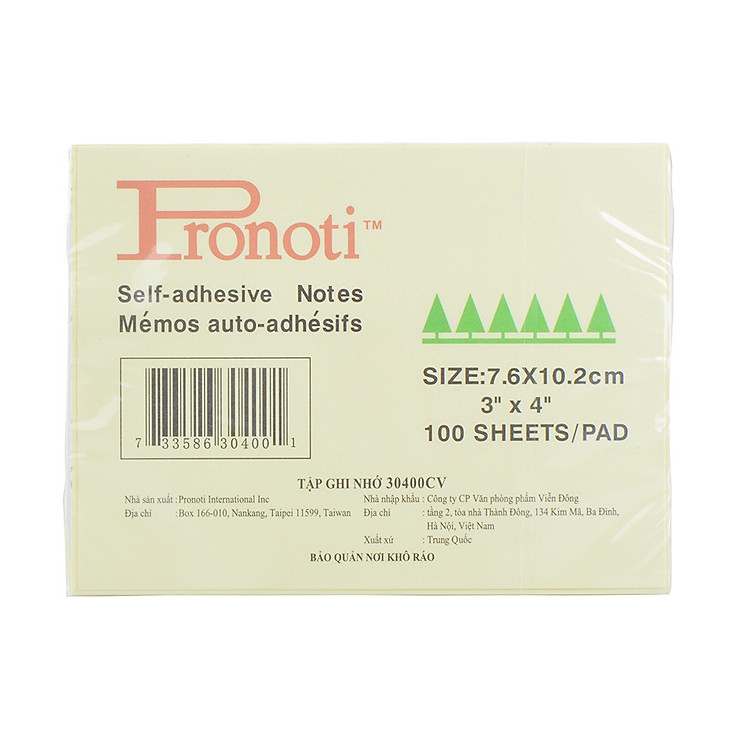 Giấy Note Vàng Pronoti 3x4 - Ảnh 2