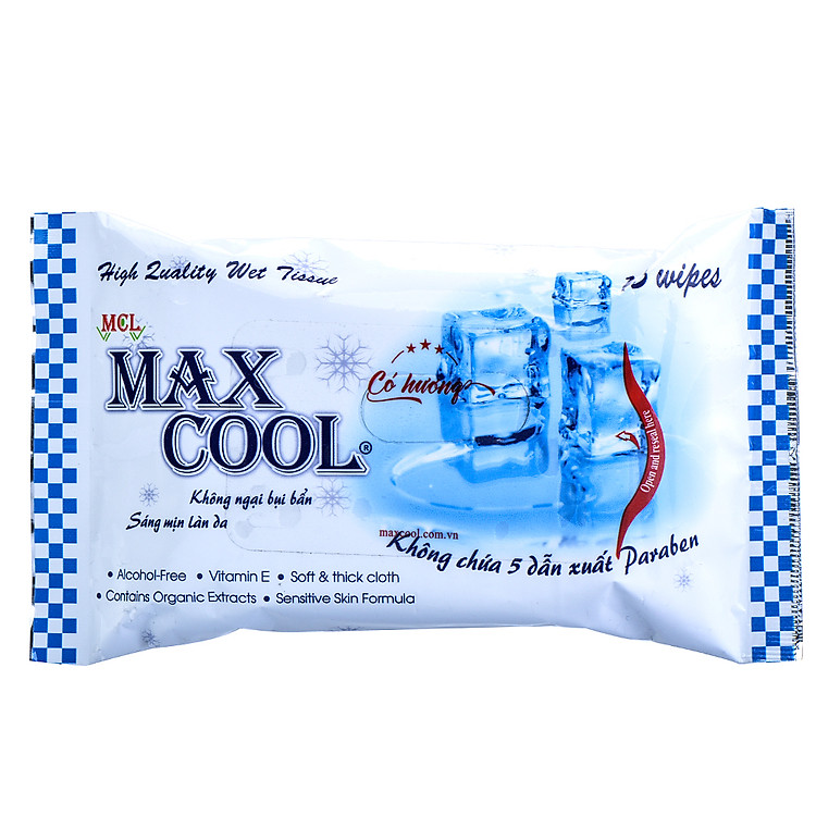 Khăn Ướt MaxCool Có Hương 15 Tờ