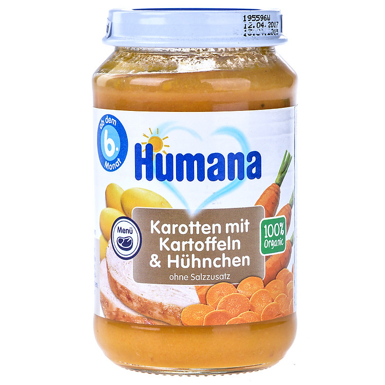 Thức Ăn Dinh Dưỡng Humana (Thịt Gà - Cà Rốt - Khoai Tây) 70228 - 190g