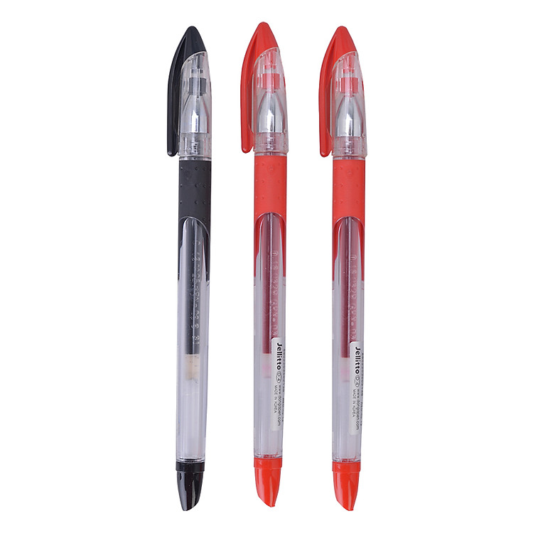Vỉ 3 Cây Viết Nước Jelitto (2 đỏ + 1 đen)