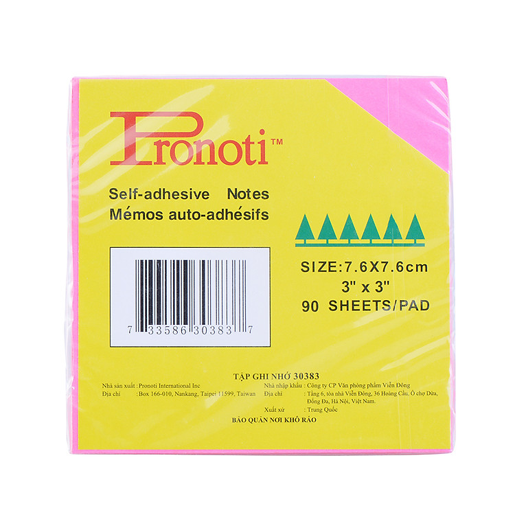 Giấy Note Màu Dạ Quang 3x3 - Màu Ngẫu Nhiên