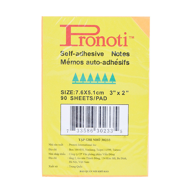 Giấy Note Màu Dạ Quang 3x2