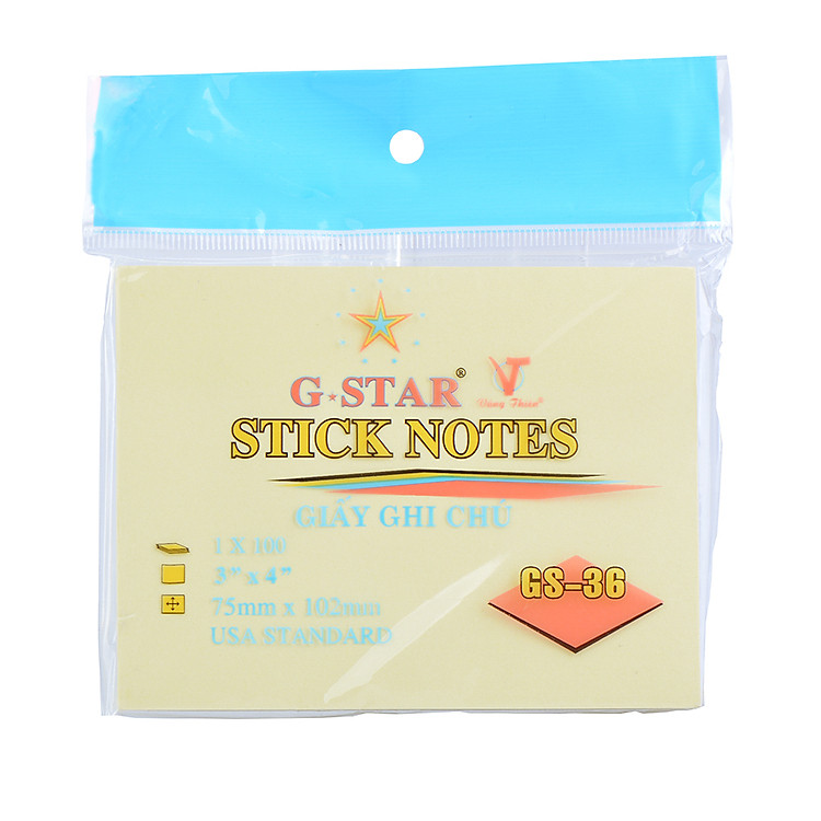 Giấy Note Vàng G-Star 3x4