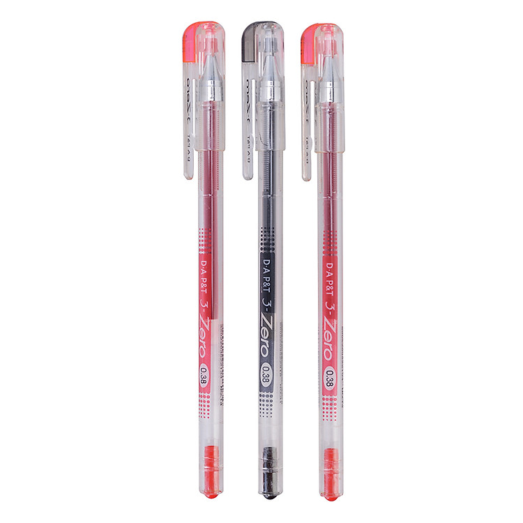 Vỉ 3 Cây Viết Nước Zero (2 đỏ + 1 đen)