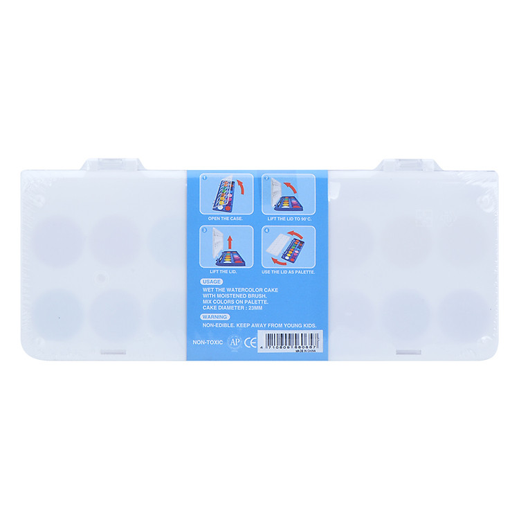 Hộp Màu Nước 16 Màu Dạng Khay Simbalion WCC-16 - Ảnh 2