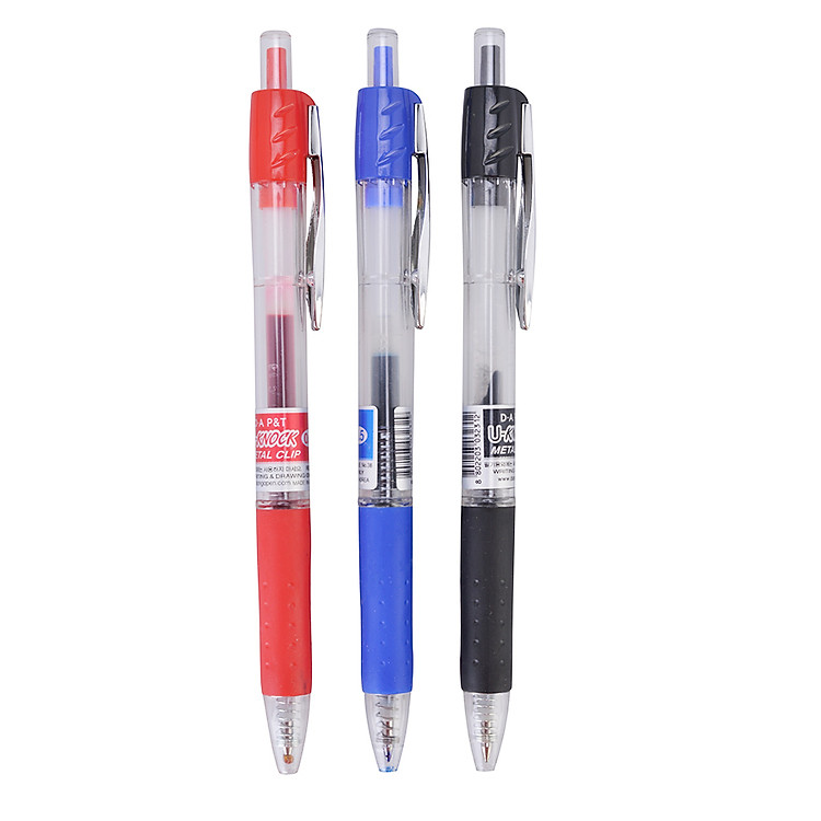 Viết Bi Gel U-Knock (Vỉ 3 cây)