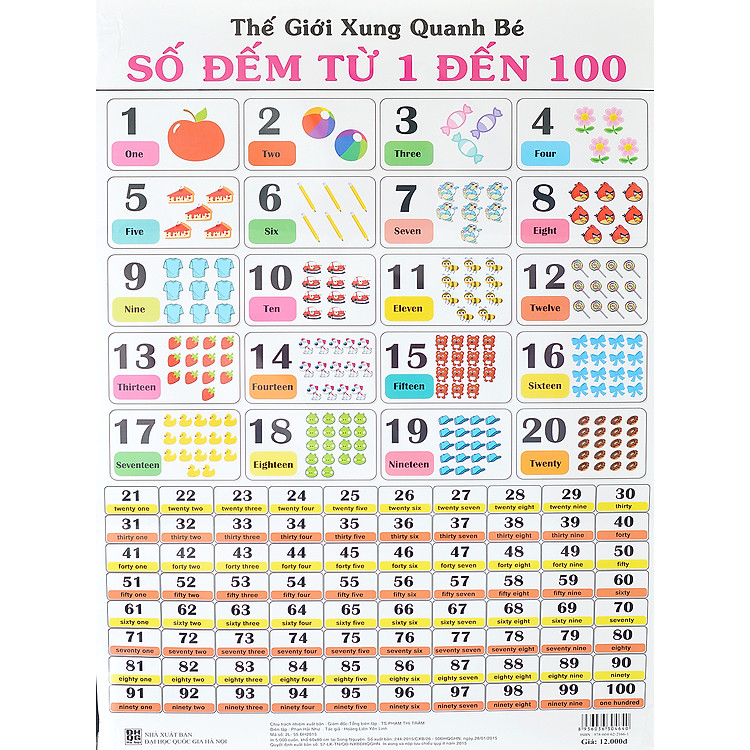 Sách Poster Lớn - Số Đếm Từ 1 Đến 100