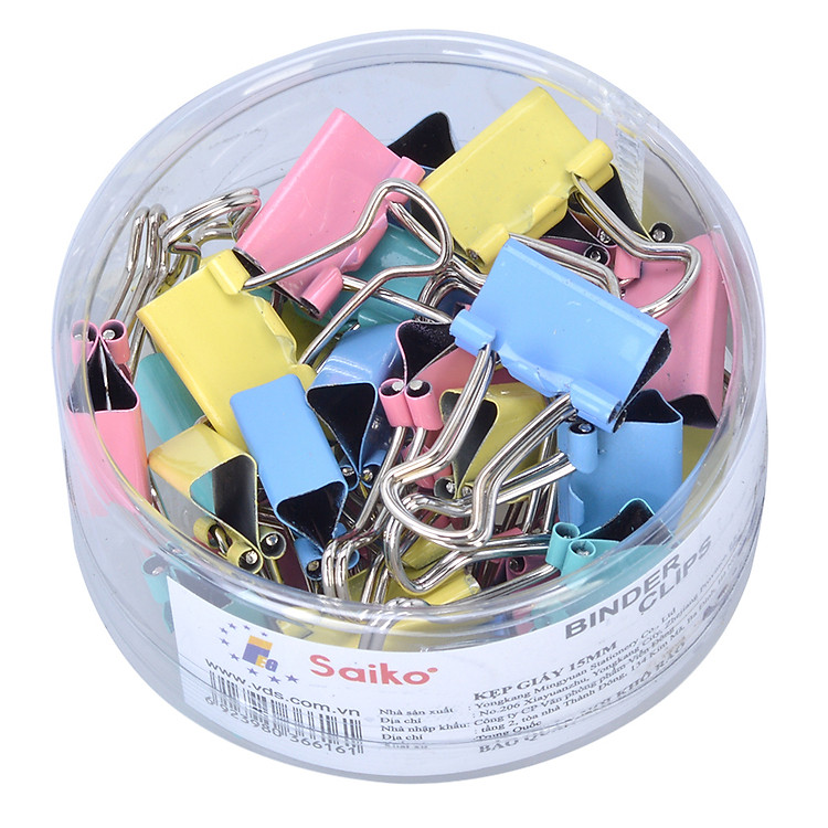 Kẹp Bướm Màu Saiko 15mm