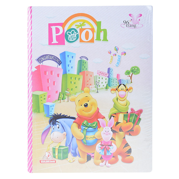 Lốc 10 Cuốn Tập 96 Trang Fort - Gấu Pooh (4 Mẫu)