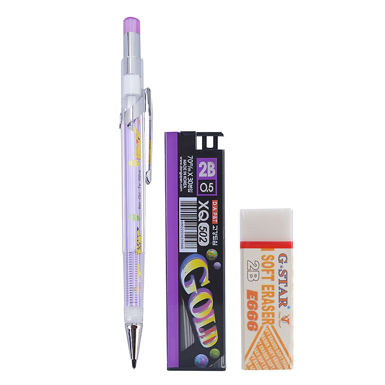 Bộ Chì Bấm (Ruột Chì, Gôm Trắng)