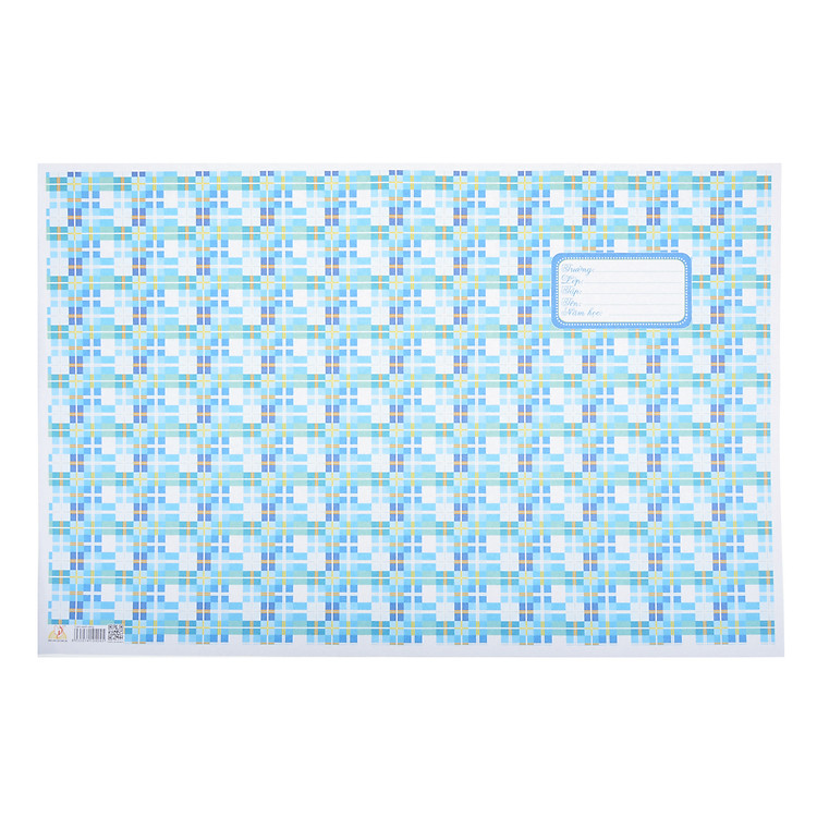 Giấy Bao Tập - Caro Xanh Vàng