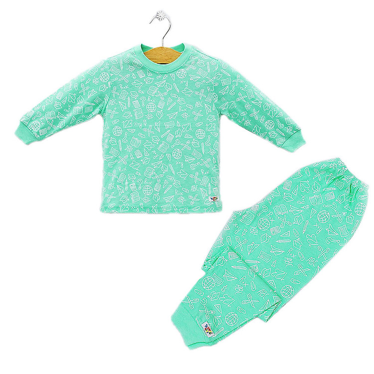 Bộ Đồ Dài Bé Gái Tay Bo Kavio Kids GS11-N1 - Xanh Lá Nhạt