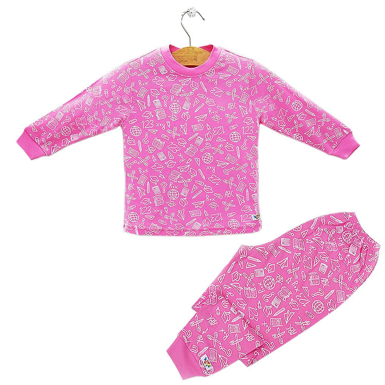 Bộ Đồ Dài Bé Gái Tay Bo Kavio Kids GS11-N1 - Hồng Nhạt