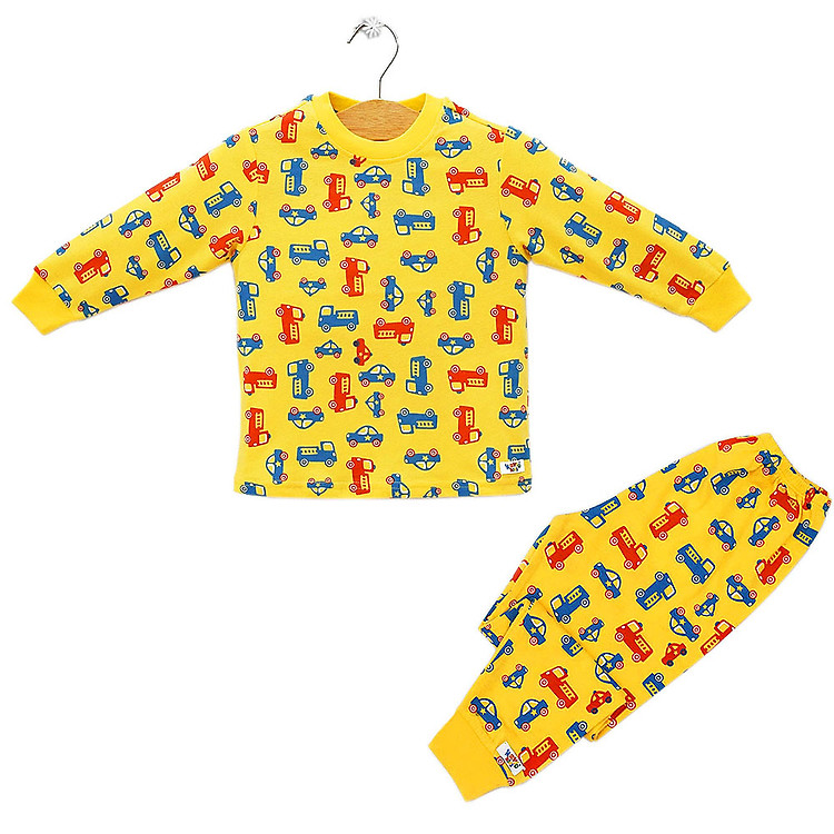 Bộ Đồ Dài Bé Trai In Hình Xe Kavio Kids BS11-N1 - Vàng