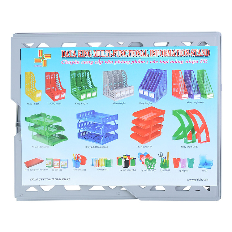 Khay Nhựa King Star 2 Ngăn - Xám - Ảnh 4