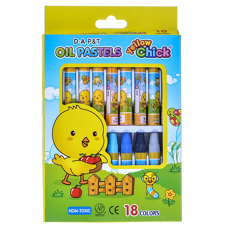 Bút Sáp Dầu Gà Vàng (Hộp 18 Màu)