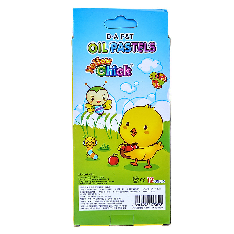 Bút Sáp Dầu Gà Vàng (12 màu) - Ảnh 2