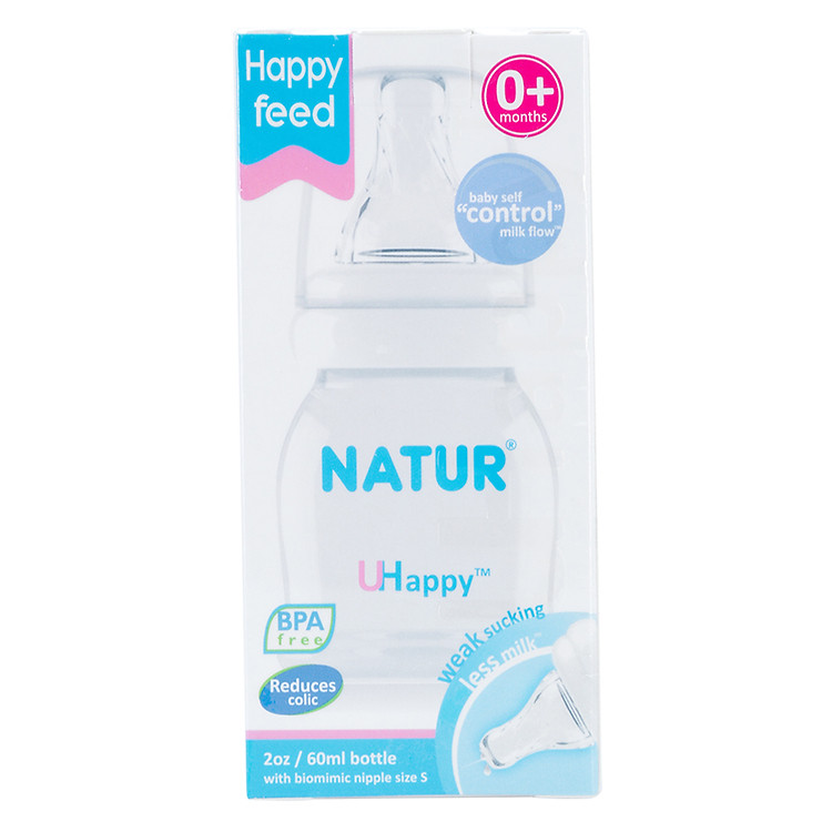 Bình Sữa Natur Uhappy 2oz (60ml)