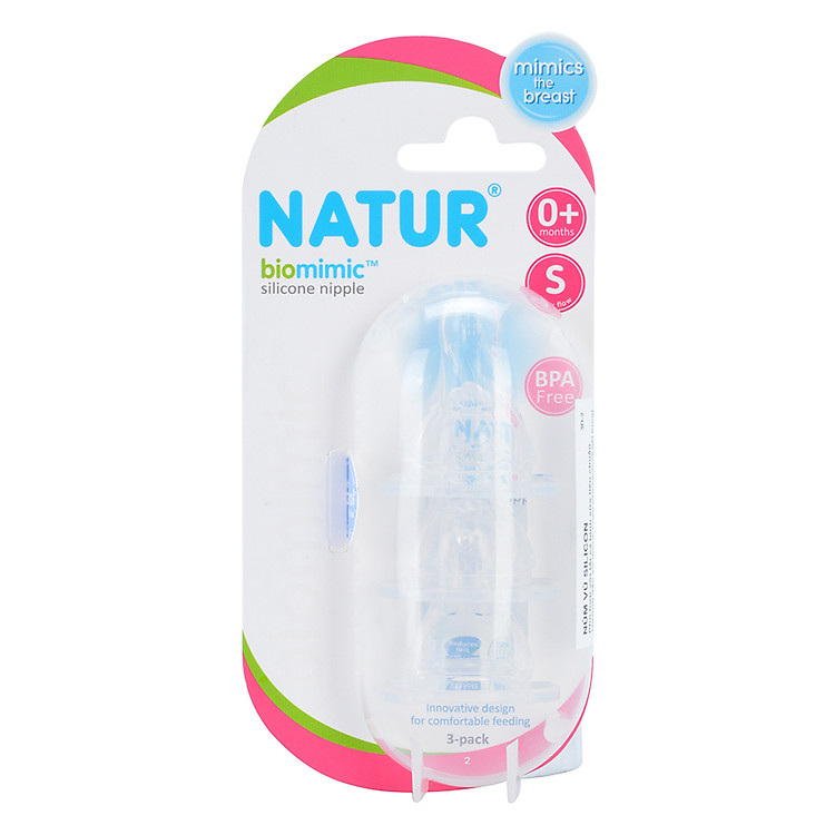 Bộ 3 Núm Vú Natur Biomimic (Size S)