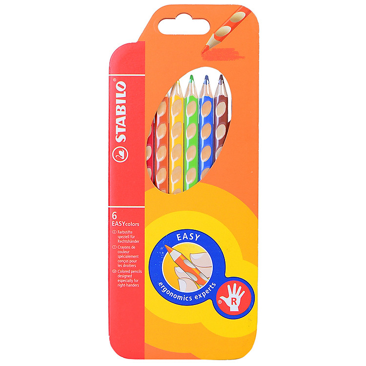 Bút Chì Màu Stabilo Easycolors 6 Màu - CLE33R6C (Tay Phải)