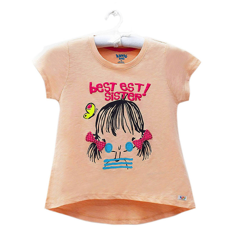 Áo Thun Tay Ngắn Bé Gái Kavio Kids GL18-N2 - Kem