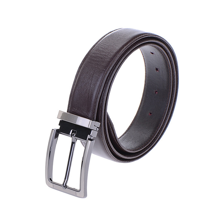 Dây Nịt Nam Huy Hoàng Viền Chỉ HH4130 - Nâu