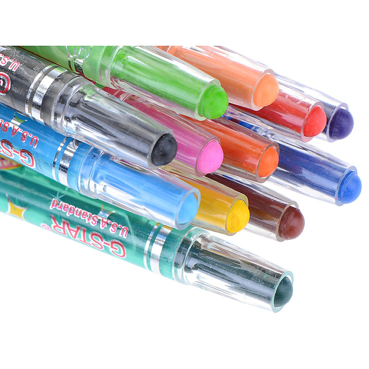 Bút Sáp Vặn Ngắn HQ G-Star 906-12 - Ảnh 4