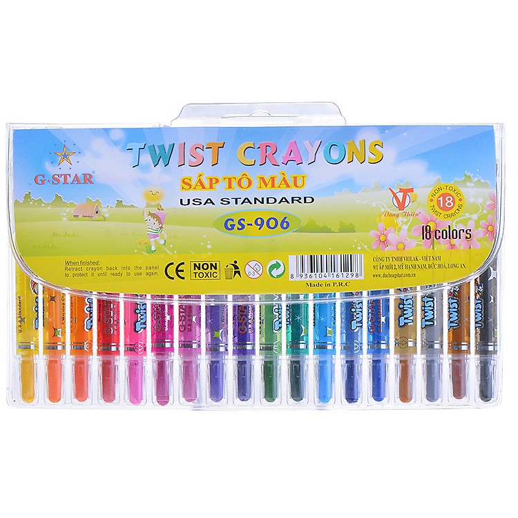 Bút Sáp Vặn Ngắn HQ G-Star 906-18 - Ảnh 2