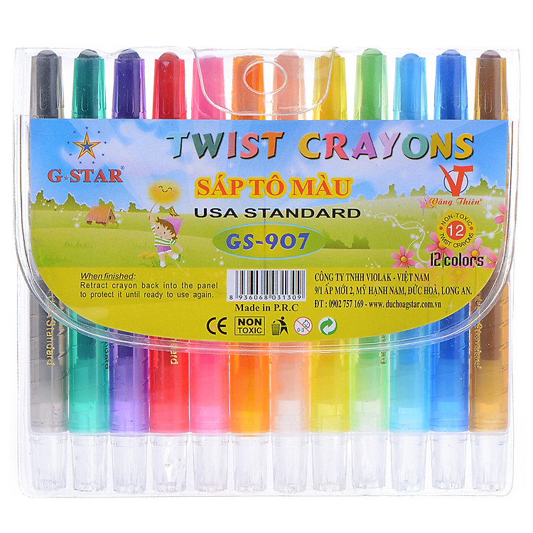 Bút Sáp Vặn Ngắn Star 907-12