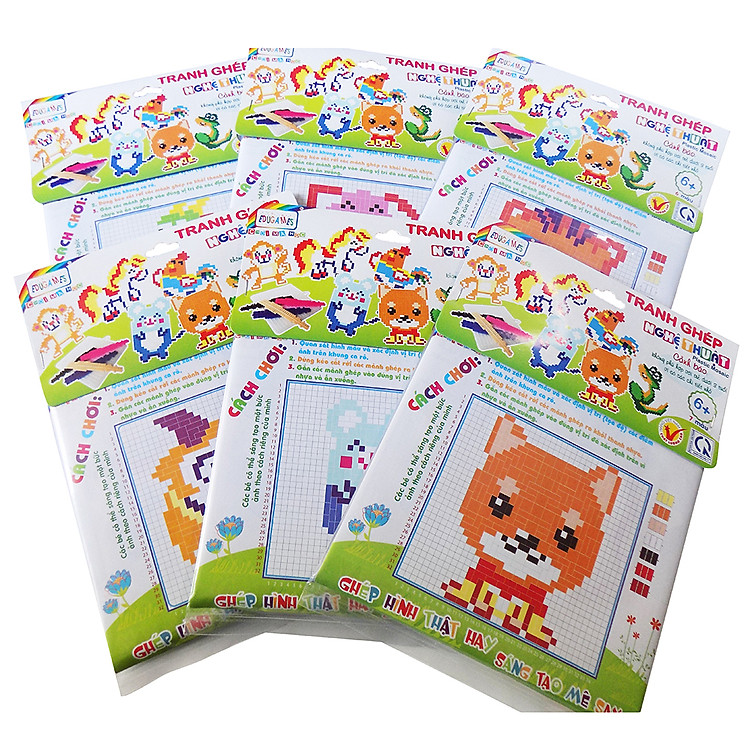 Combo 6 Tranh Ghép Nghệ Thuật EDUGAMES EB134