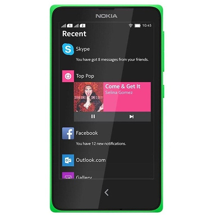 Nokia X - 4 inch/ 2 Nhân 1GHz/ 2 Sim/ 3MP/ 1500mAh - Hàng Chính Hãng